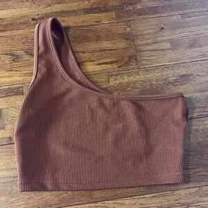 Shein Brown Asymmetrical Tank Top Size Small